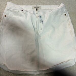 Madewell Cream Denim Skirt